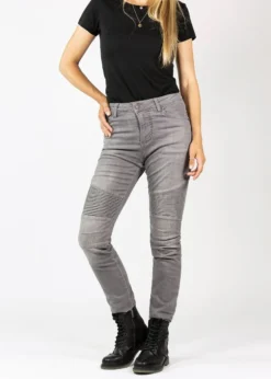 Betty Biker Jeans Light Grey