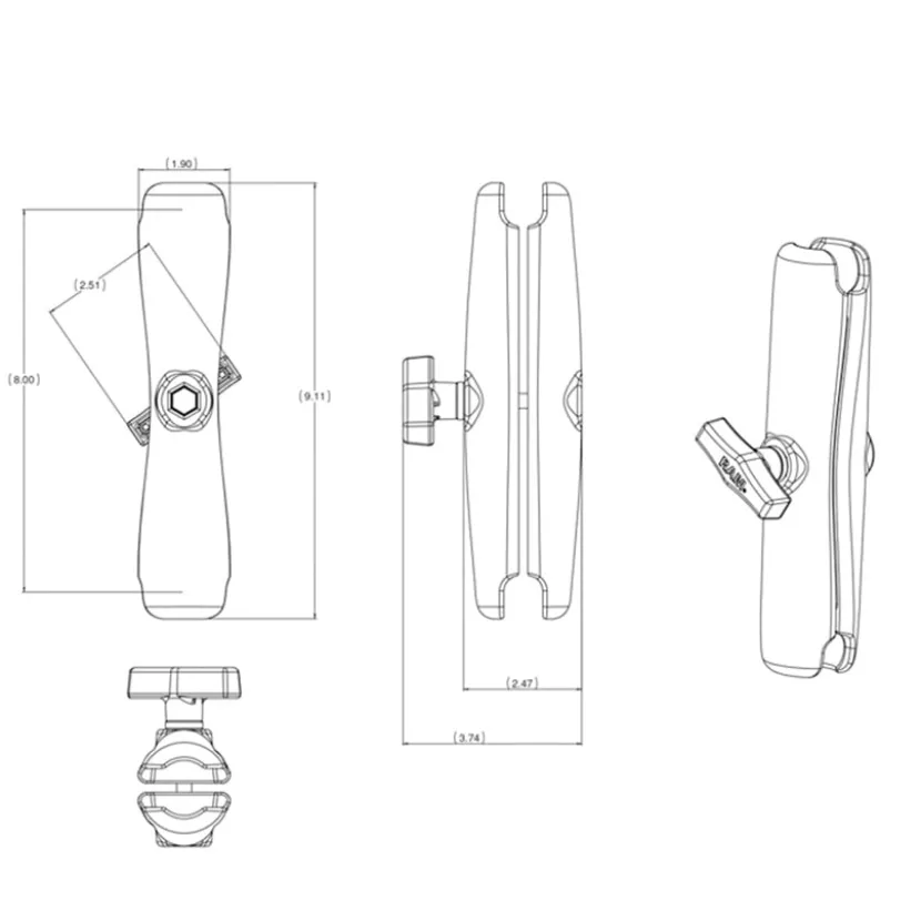 Double Socket Arm Long