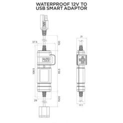 Waterproof 12V to USB Smart Adaptor